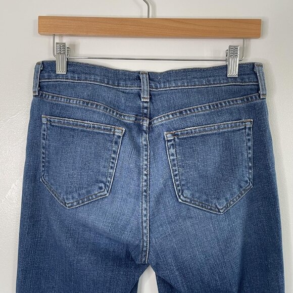 L'AGENCE Jeans Womens 27 Blue Marcelle French Slim Raw Hem Stretch USA Designer - Picture 6 of 12